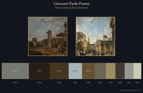 Giovanni Paolo Panini Palette 4 - Penumbral Parchment