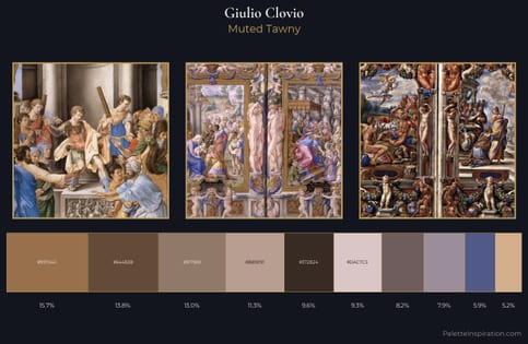 Giulio Clovio Palette 3 - Muted Tawny