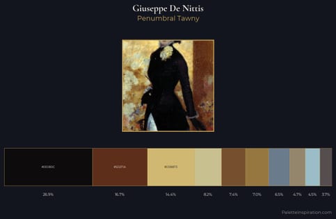 Giuseppe De Nittis Palette 6 - Penumbral Tawny