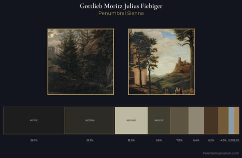 Gottlieb Moritz Julius Fiebiger Palette 1 - Penumbral Sienna