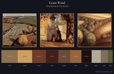 Grant Wood Palette 6 - Shadowed Caramel