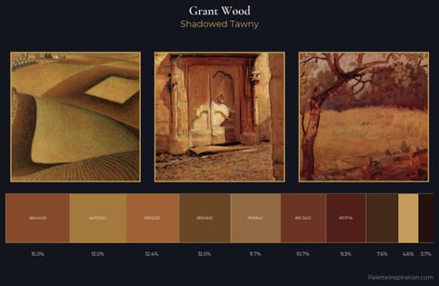 Grant Wood Palette 9 - Shadowed Tawny