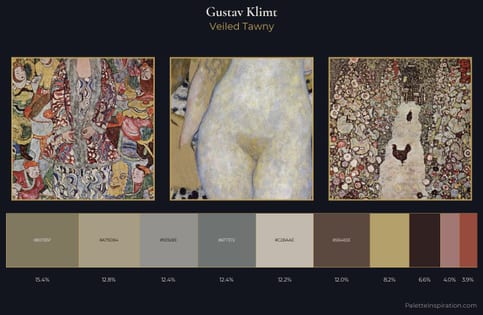 Gustav Klimt Palette 8 - Veiled Tawny