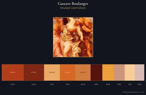 Gustave Boulanger Palette 1 - Muted Vermillion