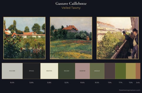 Gustave Caillebotte Palette 10 - Veiled Tawny