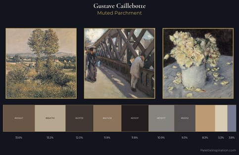 Gustave Caillebotte Palette 12 - Muted Parchment