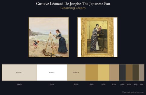 Gustave Léonard De Jonghe The Japanese Fan Palette 1