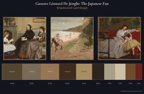Gustave Léonard De Jonghe The Japanese Fan Palette 2