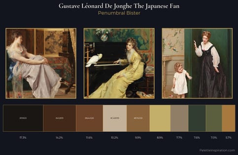 Gustave Léonard De Jonghe The Japanese Fan Palette 3