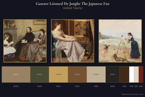 Gustave Léonard De Jonghe The Japanese Fan Master Palette