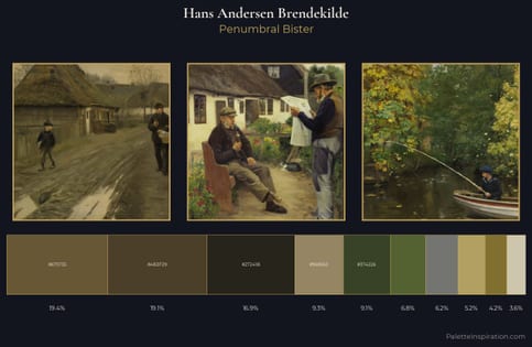 Hans Andersen Brendekilde Palette 8 - Penumbral Bister