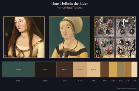 Hans Holbein the Elder Palette 3 - Penumbral Tawny