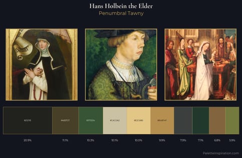 Hans Holbein the Elder Palette 6 - Penumbral Tawny