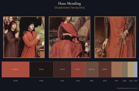 Hans Memling Palette 14 - Shadowed Terracotta