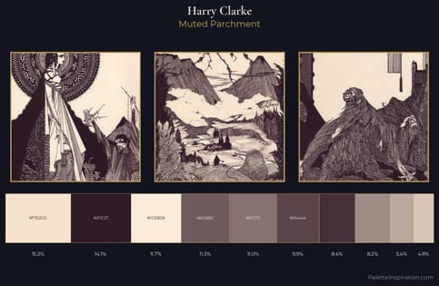 Harry Clarke Palette 4 - Muted Parchment