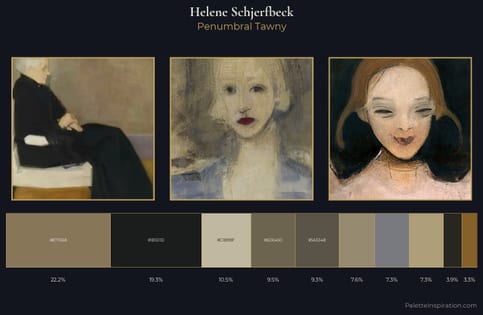 Helene Schjerfbeck Palette 7 - Penumbral Tawny