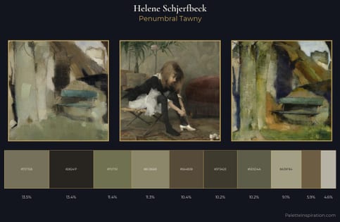 Helene Schjerfbeck Palette 8 - Penumbral Tawny