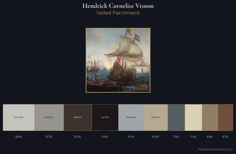 Hendrick Cornelisz Vroom Palette 4 - Veiled Parchment