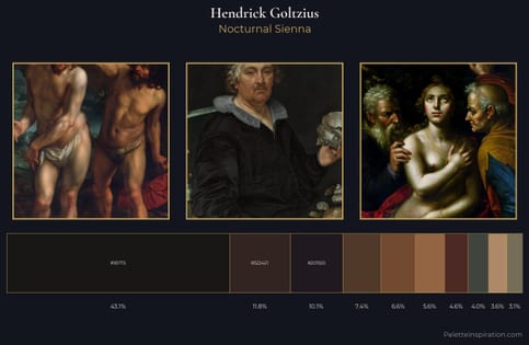 Hendrick Goltzius Palette 6 - Nocturnal Sienna