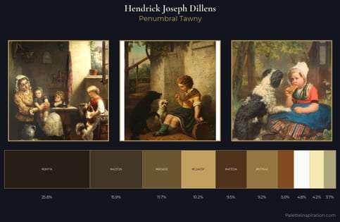Hendrick Joseph Dillens Palette 3 - Penumbral Tawny