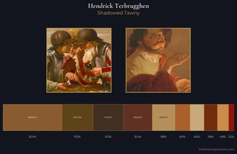 Hendrick Terbrugghen Palette 4 - Shadowed Tawny
