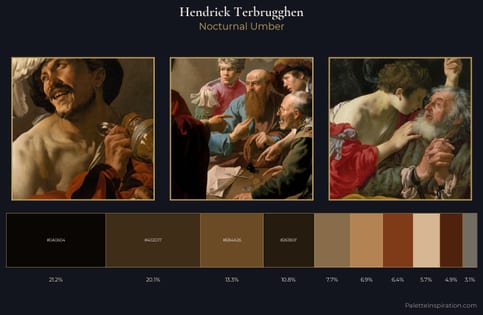 Hendrick Terbrugghen Palette 8 - Nocturnal Umber