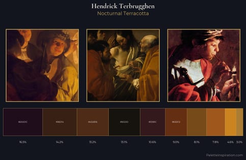 Hendrick Terbrugghen Palette 9 - Nocturnal Terracotta