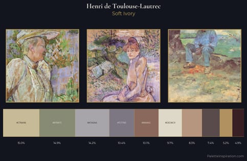 Henri de Toulouse-Lautrec Palette 6 - Soft Ivory