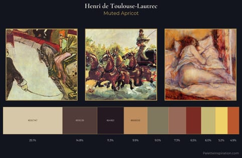 Henri de Toulouse-Lautrec Palette 10 - Muted Apricot