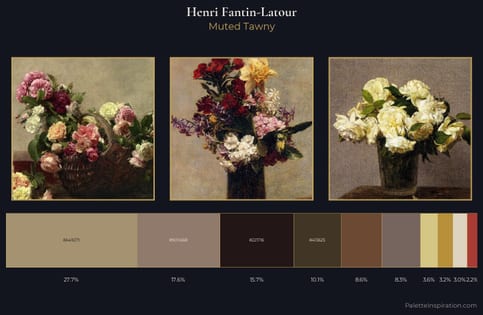 Henri Fantin-Latour Palette 4 - Muted Tawny