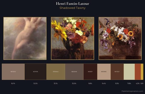 Henri Fantin-Latour Palette 11 - Shadowed Tawny