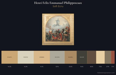 Henri Felix Emmanuel Philippoteaux Palette 1 - Soft Ecru