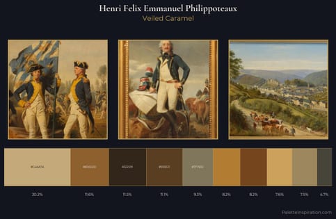 Henri Felix Emmanuel Philippoteaux Palette 4 - Veiled Caramel