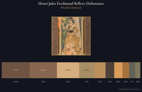 Henri Jules Ferdinand Bellery-Defonaines Palette 2 - Muted Apricot