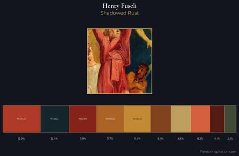 Henry Fuseli Palette 5 - Shadowed Rust