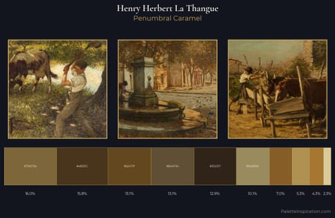 Henry Herbert La Thangue Palette 6 - Penumbral Caramel