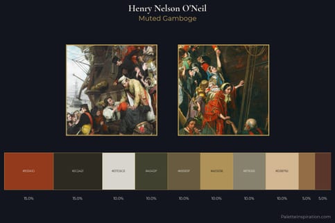 Henry Nelson O'Neil Master Palette - Muted Gamboge