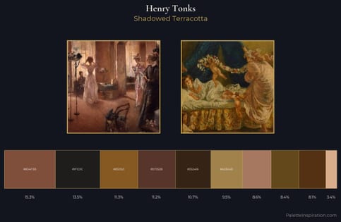 Henry Tonks Palette 5 - Shadowed Terracotta