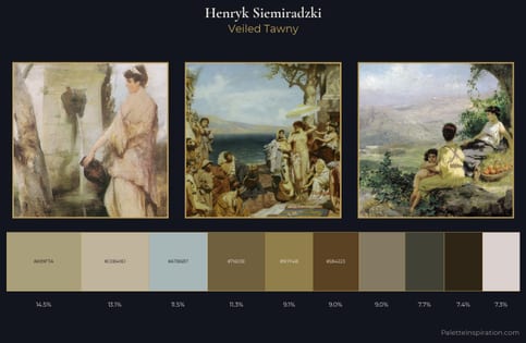 Henryk Siemiradzki Palette 5 - Veiled Tawny