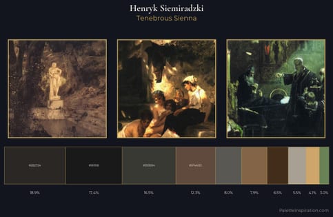 Henryk Siemiradzki Palette 10 - Tenebrous Sienna