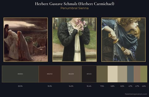 Herbert Gustave Schmalz (Herbert Carmichael) Palette 4 - Penumbral Sienna