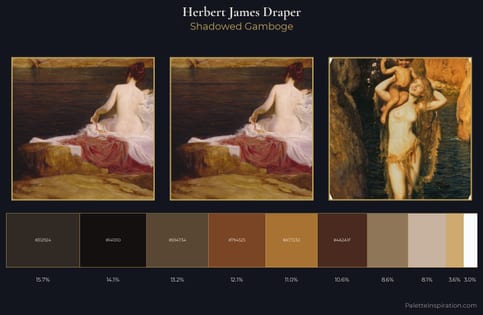Herbert James Draper Palette 3 - Shadowed Gamboge