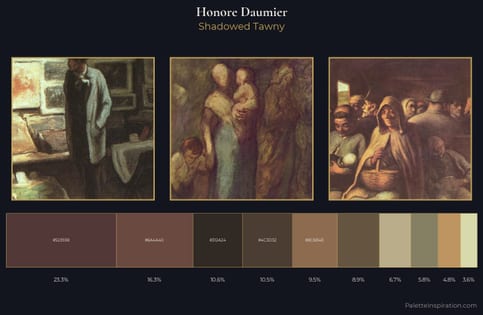 Honore Daumier Palette 8 - Shadowed Tawny
