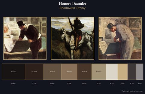 Honore Daumier Palette 10 - Shadowed Tawny