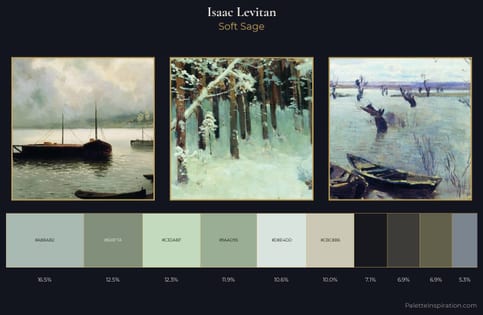 Isaac Levitan Palette 3 - Soft Sage