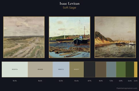 Isaac Levitan Palette 8 - Soft Sage
