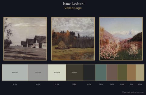 Isaac Levitan Palette 10 - Veiled Sage