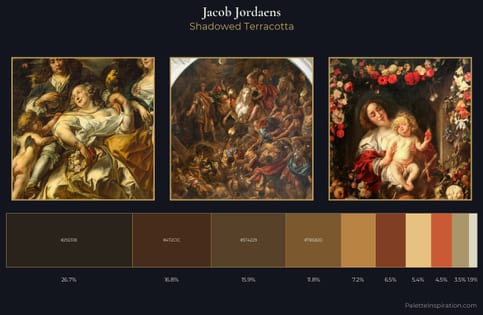 Jacob Jordaens Palette 3 - Shadowed Terracotta
