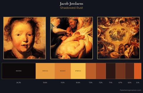 Jacob Jordaens Palette 8 - Shadowed Rust