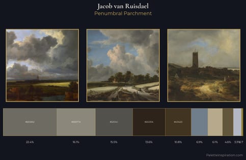 Jacob van Ruisdael Palette 5 - Penumbral Parchment